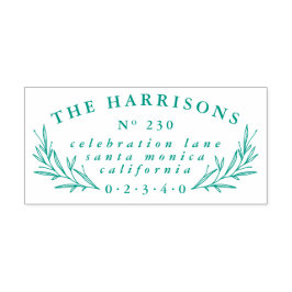 Sello Automático Nombre y dirección de devolución botánico vintage