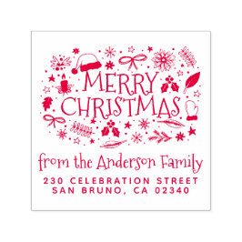 Sello Automático Nombre y dirección de devolución de la familia Cue