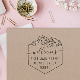 Sello Automático Nombre y dirección de devolución de la familia de