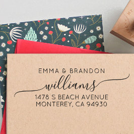 Sello Automático Nombre y dirección de devolución de la familia de