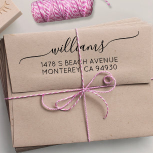 Sello Automático Nombre y dirección de devolución de la familia de 