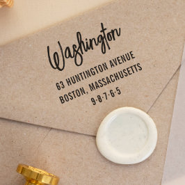 Sello Automático Nombre y dirección de devolución de la familia de