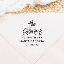 Sello Automático Nombre y dirección de devolución de la familia de