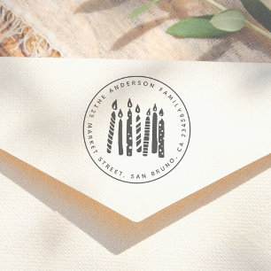 Sello Automático Nombre y dirección de devolución de la familia red