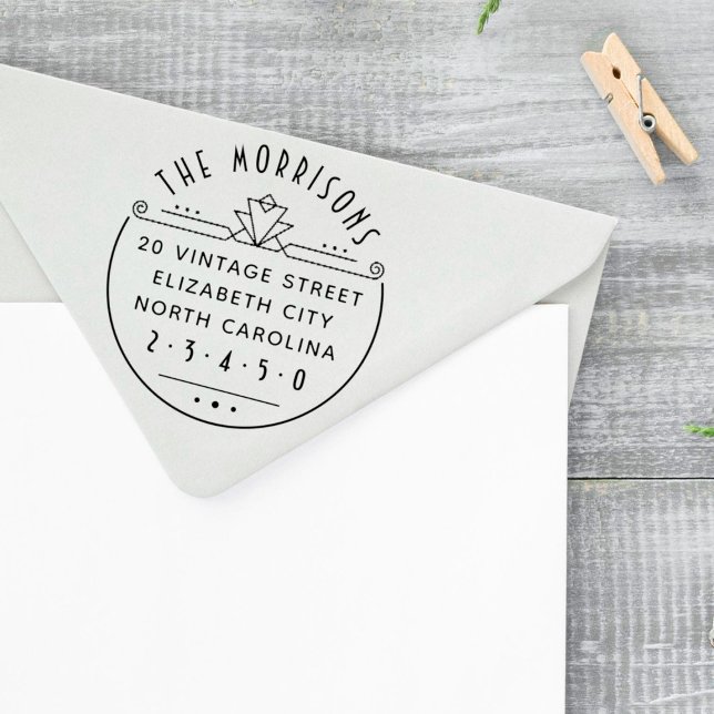 Sello Automático Nombre y dirección de devolución de redondeo geomé (Subido por el creador)