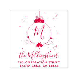 Sello Automático Nombre y dirección de devolución del monograma de 