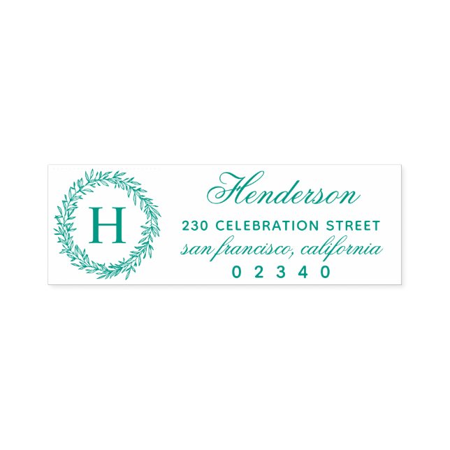 Sello Automático Nombre y dirección de devolución del monograma de  (Diseño)