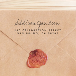 Sello Automático Nombre y dirección de devolución manuscritos simpl