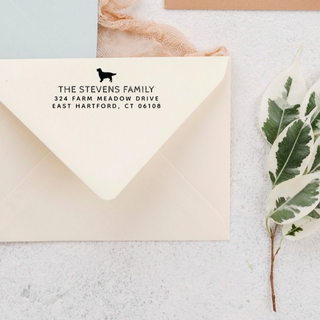 Sello Automático Nombre y dirección de la silueta de perro (Subido por el creador)