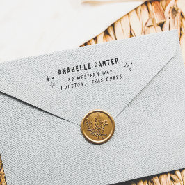 Sello Automático Nombre y dirección de retorno de la Moda Boho