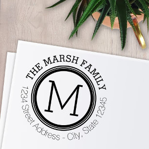 Sello Automático Nombre y dirección de retorno del monólogo del ani