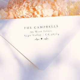 Sello Automático Nombre y dirección personalizados del corazón simp