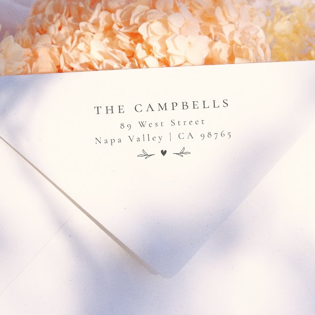 Sello Automático Nombre y dirección personalizados del corazón simp (Stamp Mock-up)