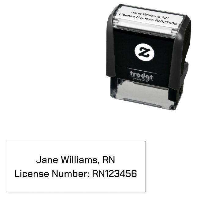 Sello Automático Nombre y número de licencia de la enfermera regist (In Situ)