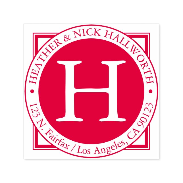 Sello Automático Nombres, apellidos Dirección inicial y devolución (Diseño)