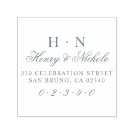 Sello Automático Nombres clásicos de Bodas y dirección de retorno