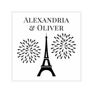 Sello Automático Nombres de parejas de fuegos artificiales de la si