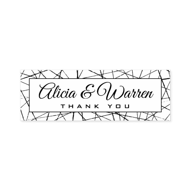 Sello Automático Nombres de parejas personalizados y texto en marco (Diseño)