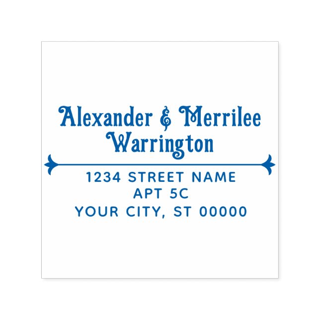 Sello Automático Nombres de varias líneas, devolver dirección con e (Diseño)