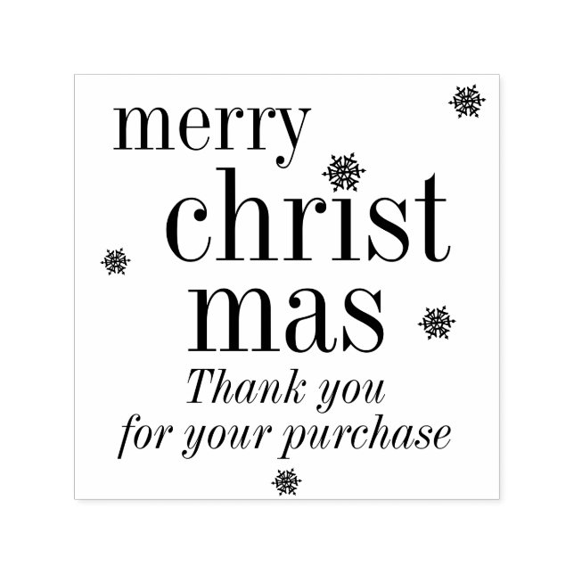 Sello Automático nota de compra de Navidad alegre moderna (Diseño)