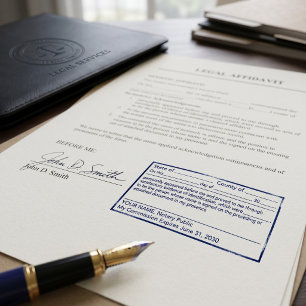Sello Automático Notario Público Estándar Testigo de Firma