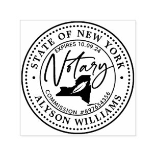 Sello Automático Notario público moderno de Nueva York
