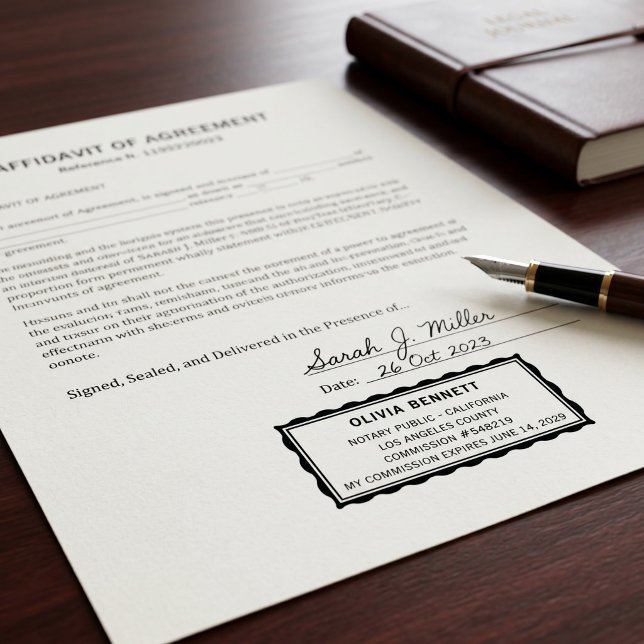Sello Automático Notario Público Profesional | Nombre y Comisión Pe (Subido por el creador)