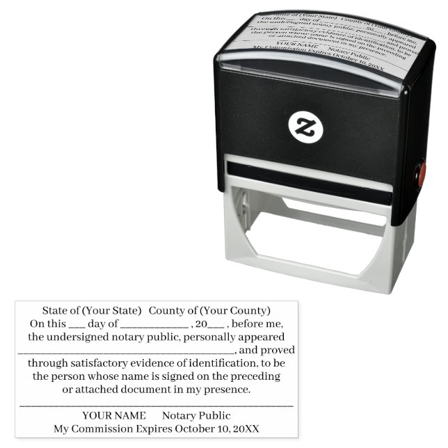 Sello Automático Notary Public Custom Acknowledgment  (In Situ)