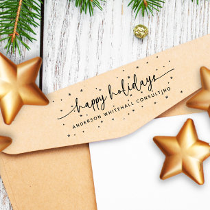 Sello Automático Novedades Felices Modernas Business Name Snowflake