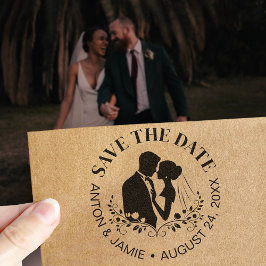 Sello Automático Novia Y Novio Guardar La Fecha De La Boda Nombres