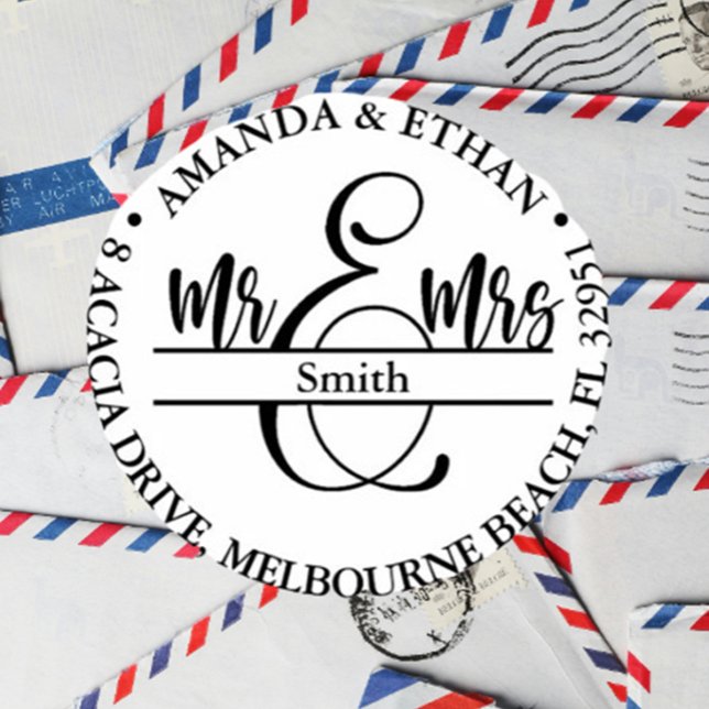 Sello Automático Nueva Dirección de Boda (Make sharing your new address effortless with our Wedding New Address Self-inking Stamp)