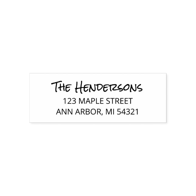 Sello Automático Nueva dirección de retorno a casa simple (Diseño)