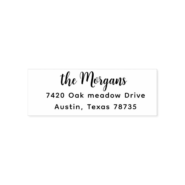 Sello Automático NUEVA Sta de entrada de script elegante dirección  (Diseño)