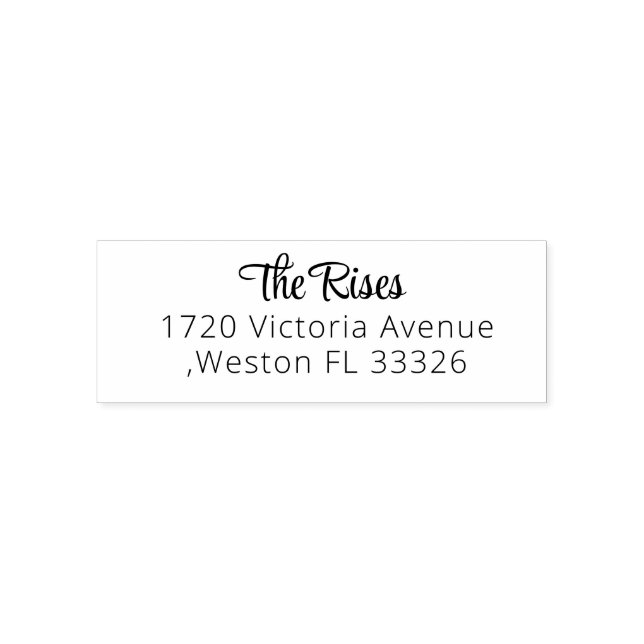 Sello Automático NUEVA Sta de entrada de script elegante dirección  (Diseño)