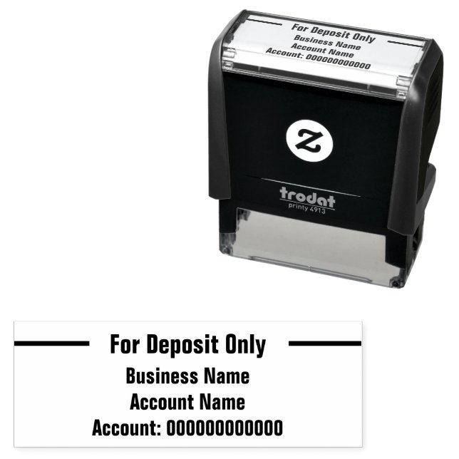 Sello Automático Número De Nombre De Cuenta Bancaria Comercial Sólo (In Situ)