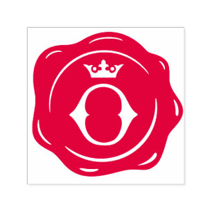 Sello Automático O - Letra inicial de la corona gótica sellada de c