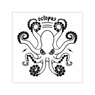 Sello Automático Octopus Cephalopod Tentacles