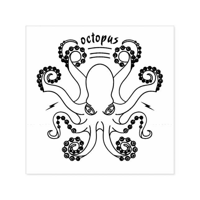 Sello Automático Octopus Cephalopod Tentacles (Diseño)
