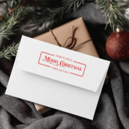 Sello Automático Oficina de Correos Navideña Roja Alegre