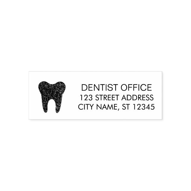 Sello Automático Oficina de Dentista de Moda  Dirección de Devoluci (Diseño)