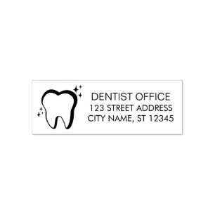 Sello Automático Oficina de Dentista de Moda  Dirección de Retorno 
