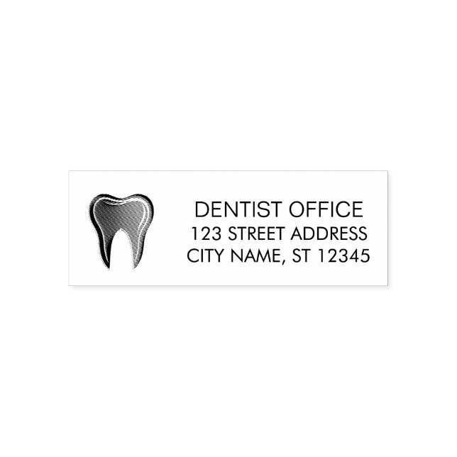 Sello Automático Oficina de dentista moderna Dirección de devolució (Diseño)