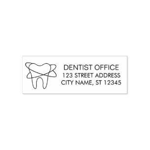Sello Automático Oficina de Dentista Moderna  Dirección de Envío   