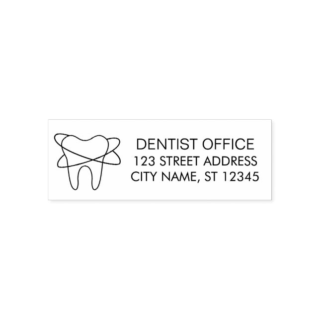 Sello Automático Oficina de Dentista Moderna  Dirección de Envío    (Diseño)