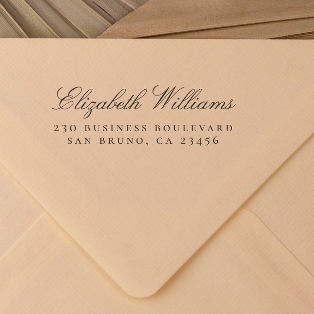 Sello Automático Oficina de negocios | Dirección de devolución de n (Rubber Stamp Mock-up)