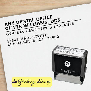 Sello Automático Oficina Dental Moderna Dirección de Retorno del De