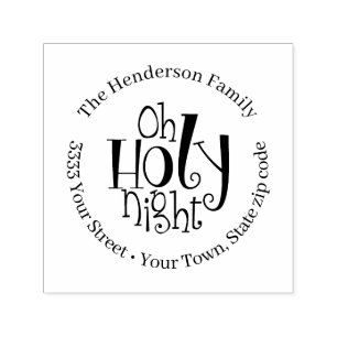 Sello Automático Oh Holy Night Return Address Self-inking Stamp