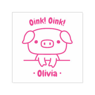 Sello Automático Oink Oink, Cerdito lindo, nombre de Chicas