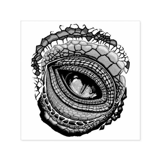 Sello Automático Ojo de depredador reptil primitivo (Diseño)