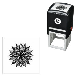 Sello Automático Ojos espeluznantes Flor psicodélica Trippy Art